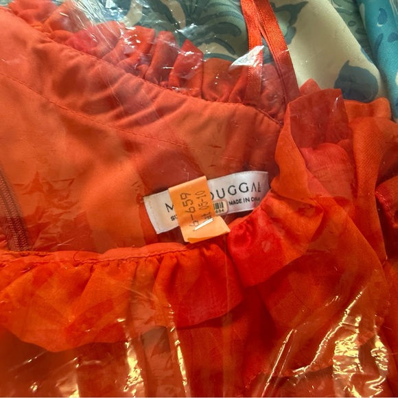 Mac Duggal Women's Printed Chiffon One Shoulder Rose Ruffle Gown - Picture 6 of 7